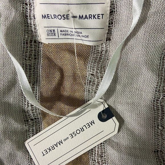 NWT MELROSE + MARKET Cream Striped Long Cardigan (O/S) - Picture 6 of 8